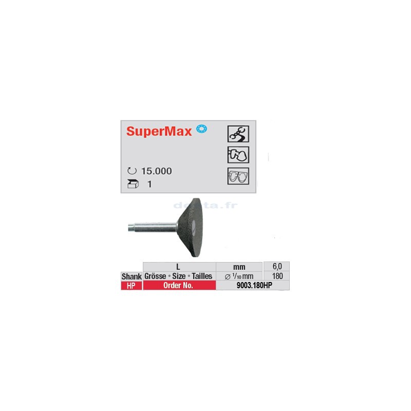 Fraise SuperMax cône inversé - 9003.180HP