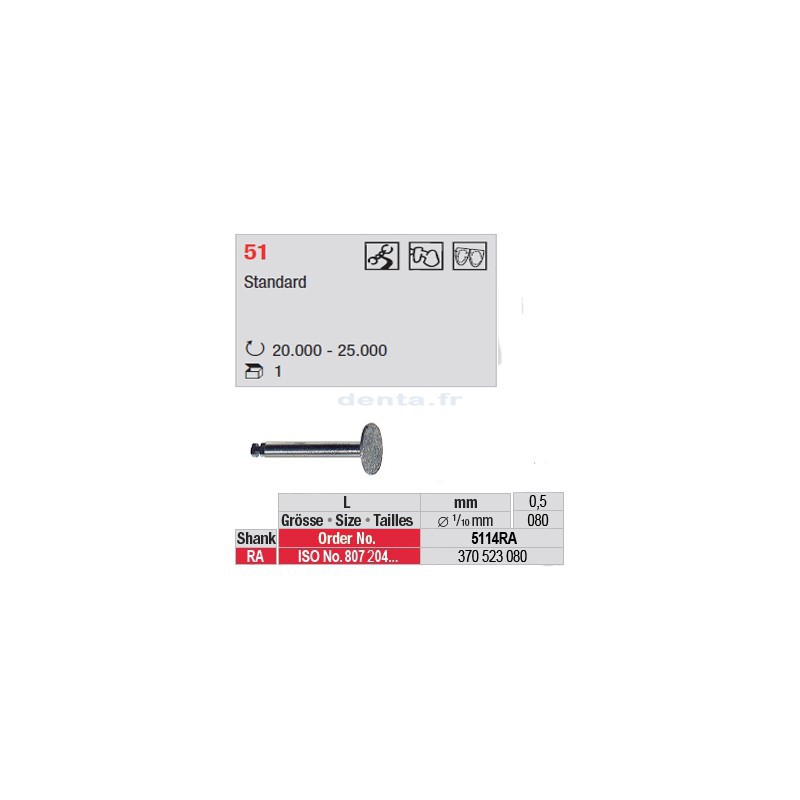 Fraise diamantée dans la masse roue - 5114RA