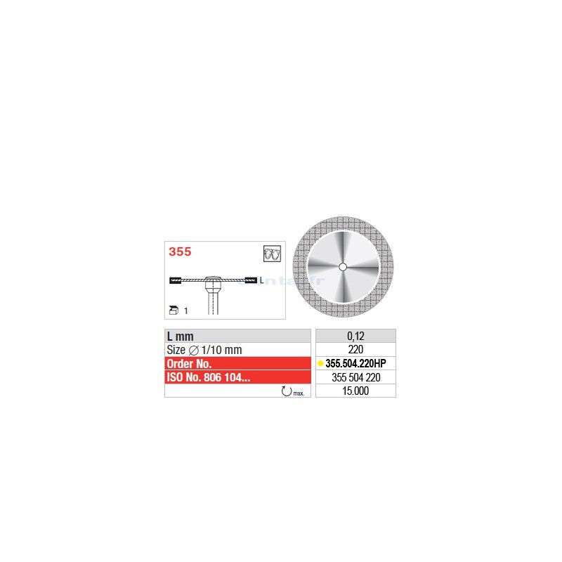 Disque diamanté SUPERFLEX (extra-fin) - 355.504.220HP