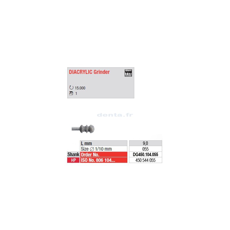 Fraise diamantée de modelage - DG450.104.055