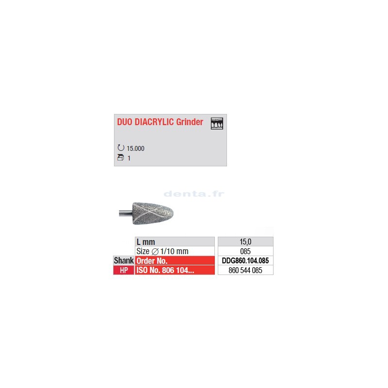 Fraise diamantée de modelage - DDG860.104.085