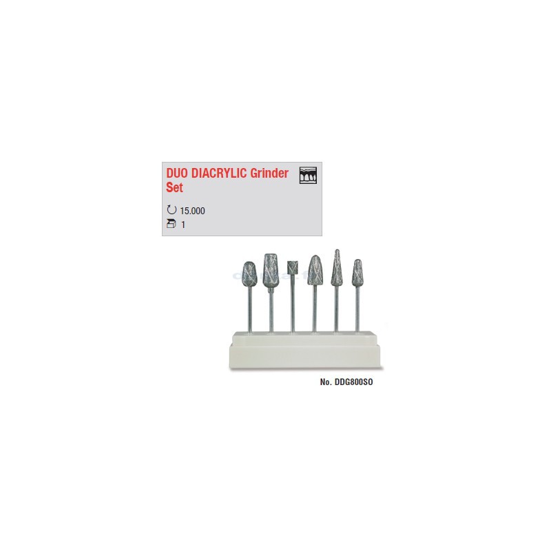 Set de fraisage diamant DUO DIACRYLIC - DDG800SO