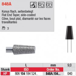 Diamant PM cône bout plat, faces travaillantes - 848A.104.040
