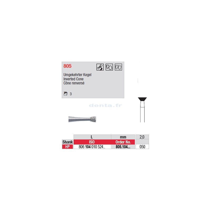 Diamant PM cône renversé - 805.104.050