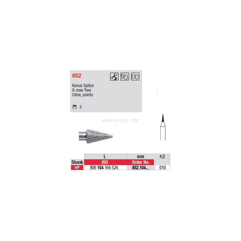 Diamant PM cône pointu - 852.104.010