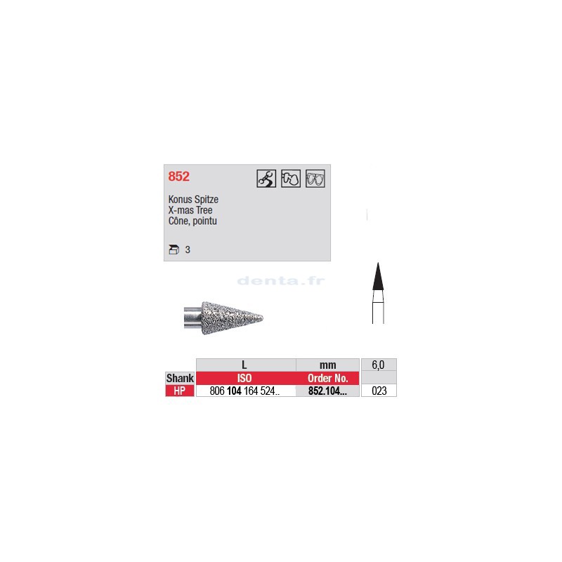 Diamant PM cône pointu - 852.104.023