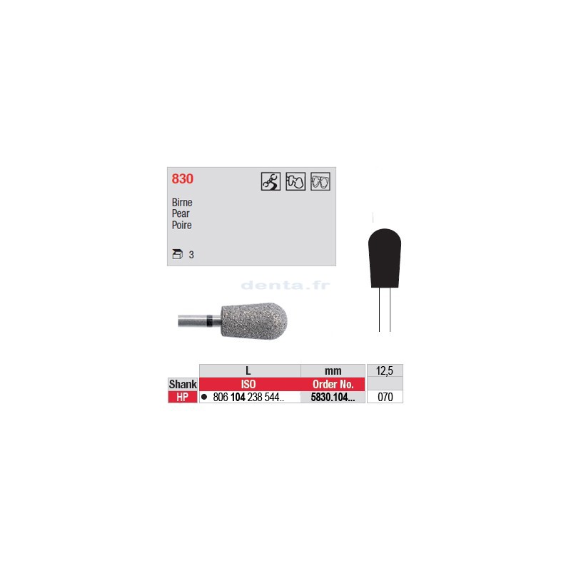 Diamant PM poire (très gros grain) - 5830.104.070