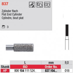 Diamant PM cylindre bout plat - 837.104.018