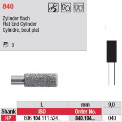 Diamant PM cylindre bout plat - 840.104.040