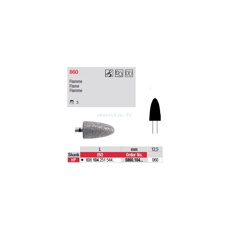 Diamant PM flamme (très gros grain)- 5860.104.060