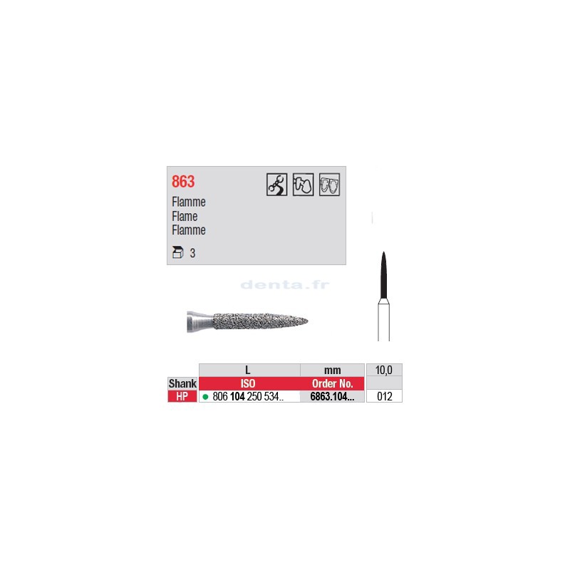 Diamant PM flamme (gros grain) - 6863.104.012