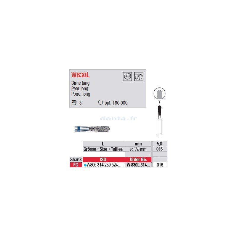 Diamant WhiteTIGER poire - W830L.314.016