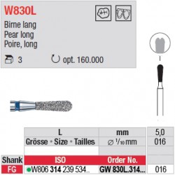 Diamant WhiteTIGER poire (gros grain) - GW830L.314.016