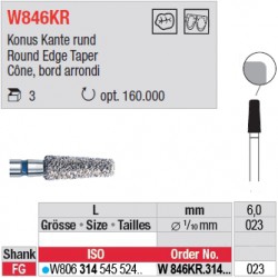 Diamant WhiteTIGER cône bord arrondi - W846KR.314.023