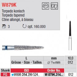 Diamant WhiteTIGER cône allongé à biseau - W879K.314.012