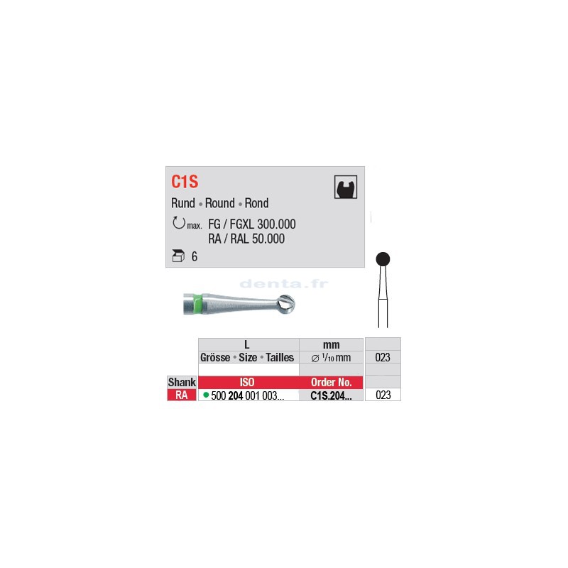  C1S - Fraise carbure de tungstène - C1S.204.023 