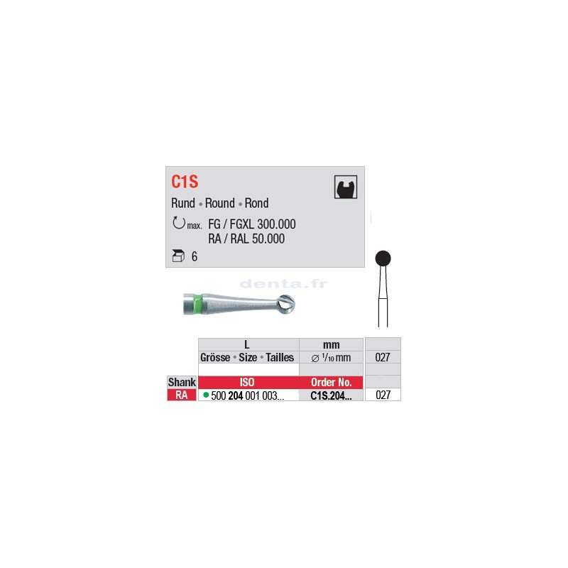  C1S - Fraise carbure de tungstène - C1S.204.027 