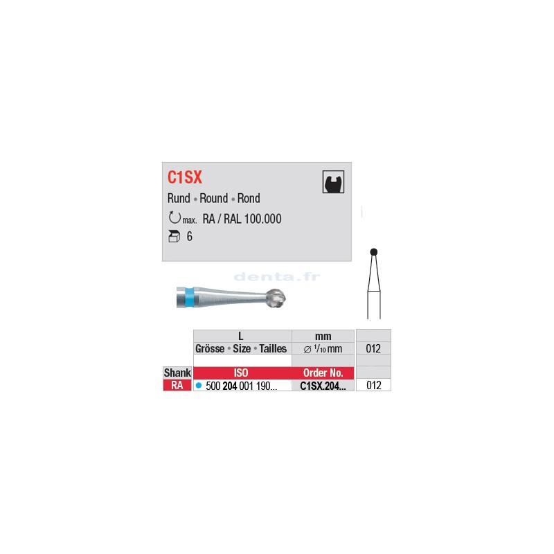  C1SX - Fraise carbure de tungstène - C1SX.204.012 