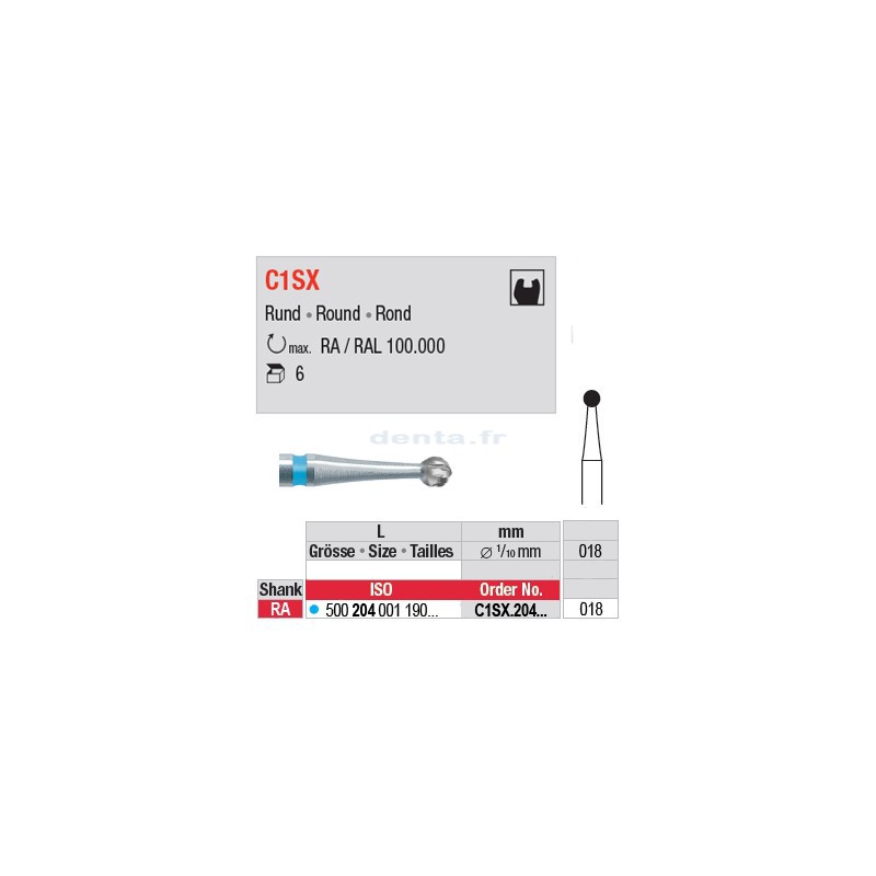  C1SX - Fraise carbure de tungstène - C1SX.204.018 