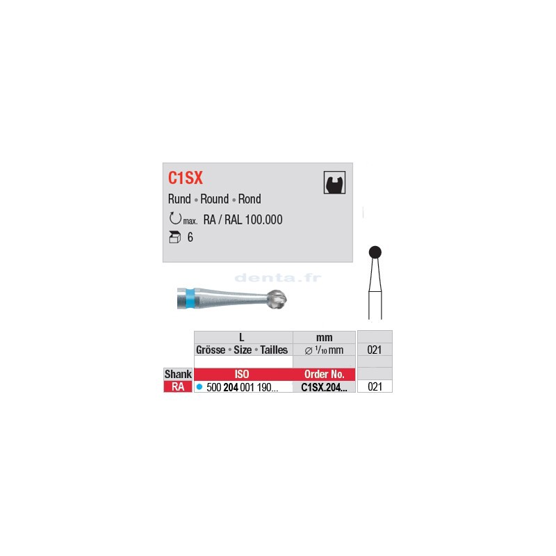  C1SX - Fraise carbure de tungstène - C1SX.204.021 