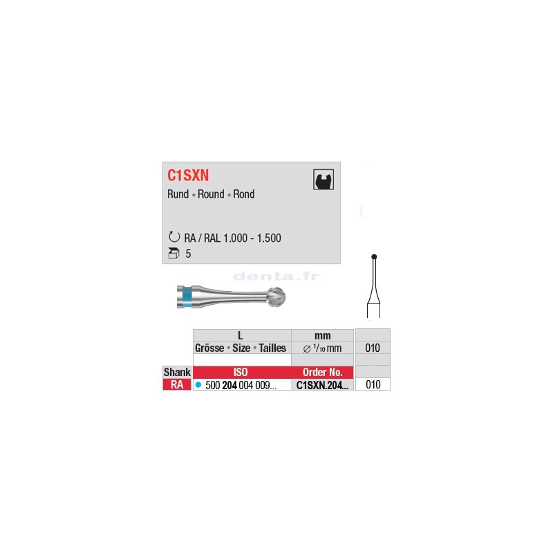  C1SXN - Fraise carbure de tungstène - C1SXN.204.010 