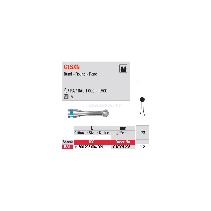  C1SXN - Fraise carbure de tungstène - C1SXN.205.023 