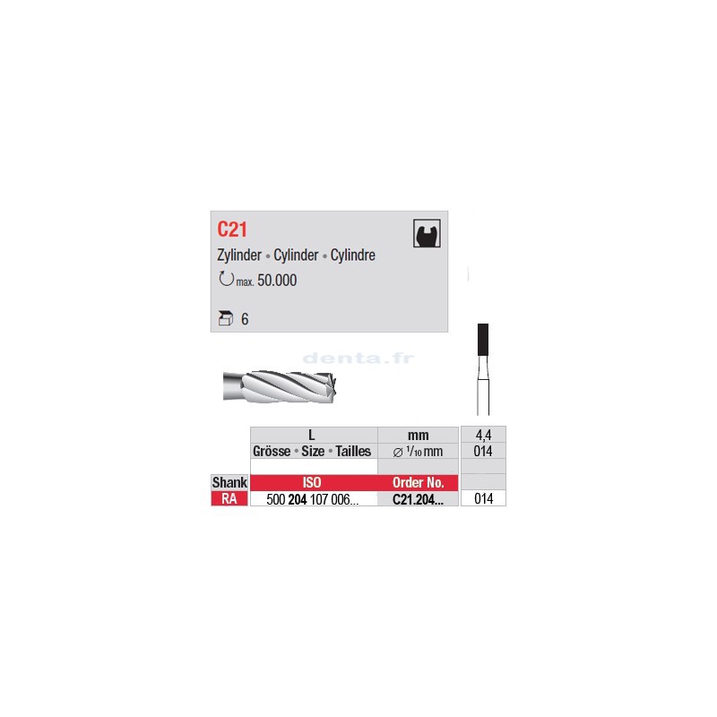  C21 - Fraise carbure de tungstène - C21.204.014 