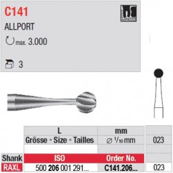  Fraises chirurgicales CAXL - C141.206.023 