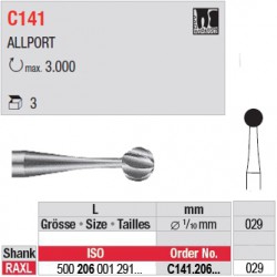  Fraises chirurgicales CAXL - C141.206.029 
