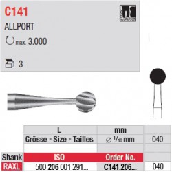  Fraises chirurgicales CAXL - C141.206.040 