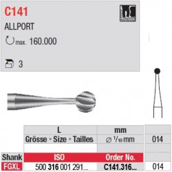  Fraises chirurgicales FGXL - C141.316.014 