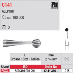  Fraises chirurgicales FGXL - C141.316.018 
