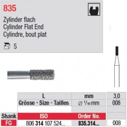 835.314.008-Cylindre,bout plat