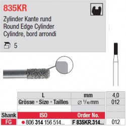 F 835KR.314.012-Cylindre,bord arrondi