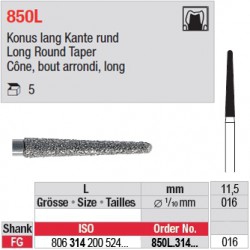 850L.314.016 - Cône, bout arrondi, long