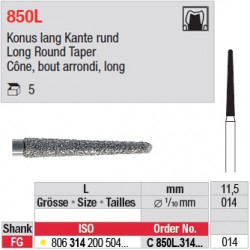 C 850L.314.014 - Cône, bout arrondi, long