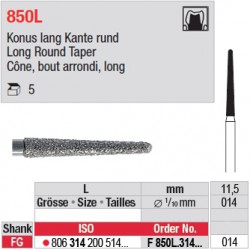 F 850L.314.014 - Cône, bout arrondi, long