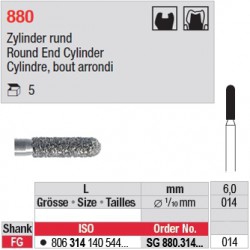 SG 880.314.014 - Cylindre, bout arrondi