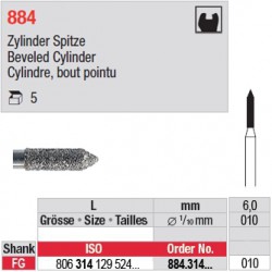 884.314.010 - Cylindre, bout pointu