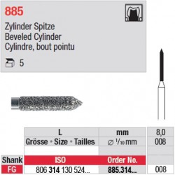 885.314.008 - Cylindre, bout pointu