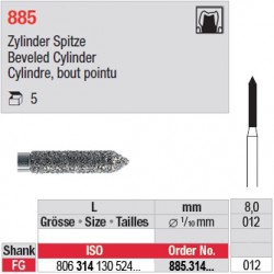 885.314.012 - Cylindre, bout pointu