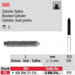 G 886.314.016 - Cylindre, bout pointu