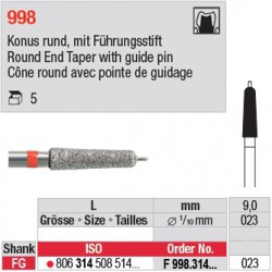 F 998.314.023 - Cône round avec pointe de guidage