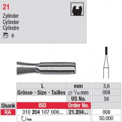 21.204.008 - Fraise en acier - Cylindre 