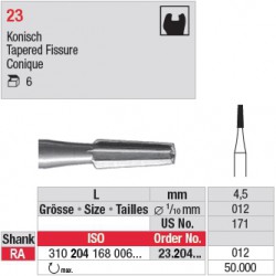  23.204.012 - Fraise en acier - Conique 