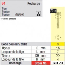 6414-10 - recharge tenons taille 3 (courts)