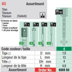 6509SO - Assortiment tenons taille 4 (longs)