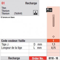 6110-10 - recharge tenons taille 1 (courts)