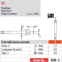 6330-3 - Fraise à surfacer tenons Head Master taille 1