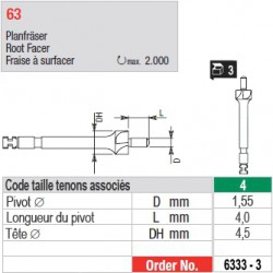 6333-3 - Fraise à surfacer tenons Head Master taille 4